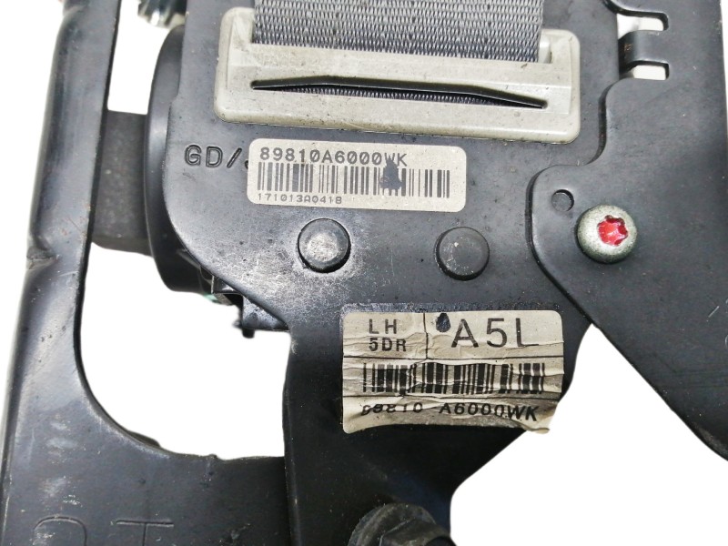 Recambio de cinturon seguridad trasero izquierdo para kia ceed drive referencia OEM IAM 89810A6000WK  