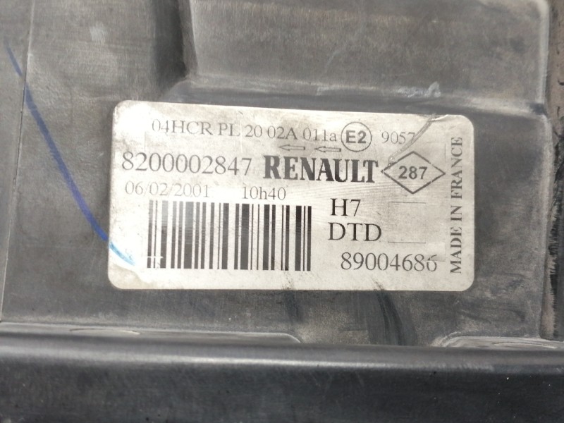 Recambio de faro derecho para renault laguna ii (bg0) authentique referencia OEM IAM 8200002847  