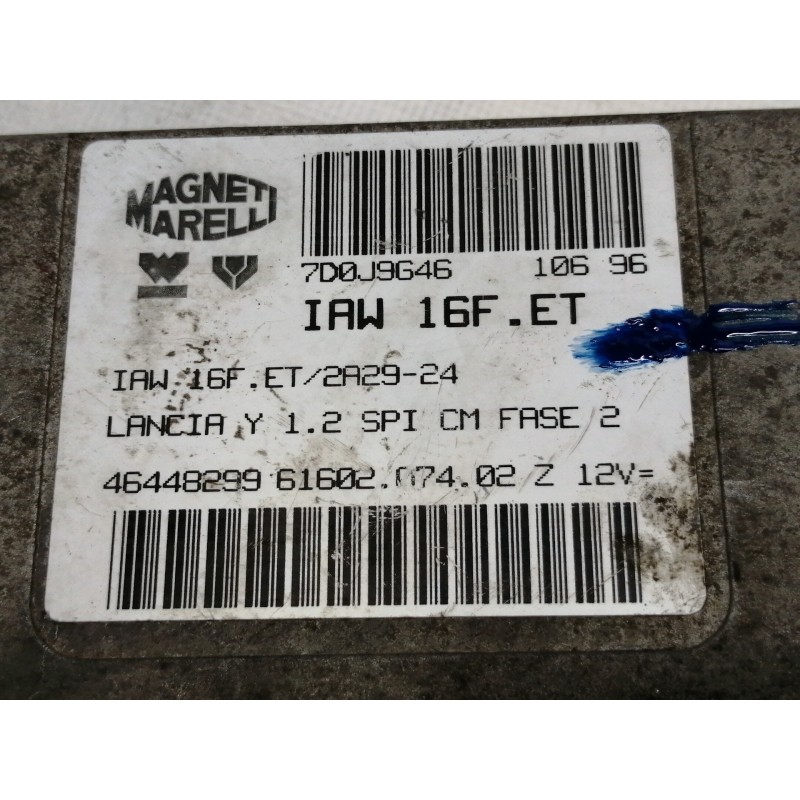Recambio de centralita motor uce para lancia lancia y 1.2 le referencia OEM IAM IAW16FET  