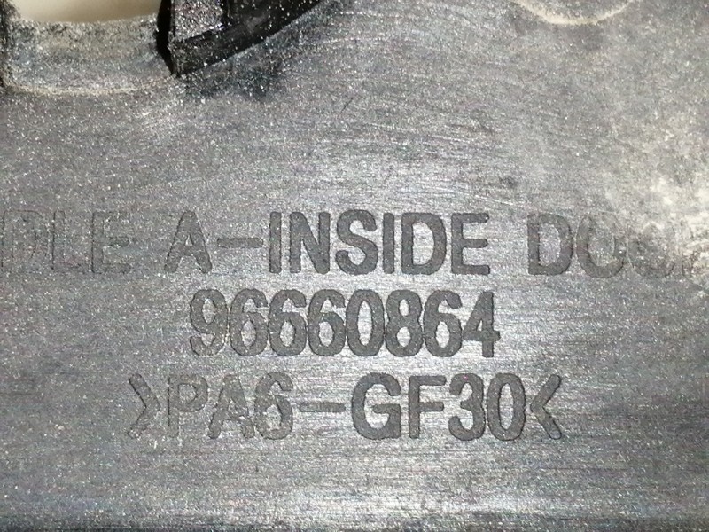 Recambio de maneta interior trasera derecha para opel antara cosmo 4x4 referencia OEM IAM 96660864  