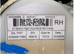 Recambio de cinturon seguridad trasero derecho para fiat 500 cabrio (150) lounge referencia OEM IAM 34024688 07354517380  2