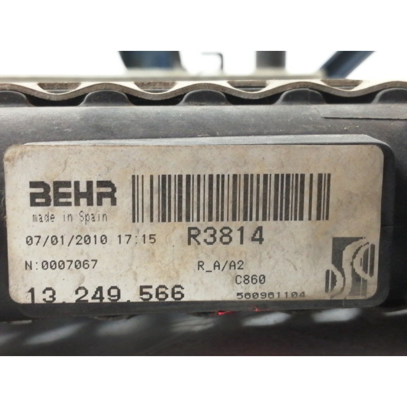 Recambio de radiador agua para opel corsa d selective referencia OEM IAM 13249566 560961104 R3814