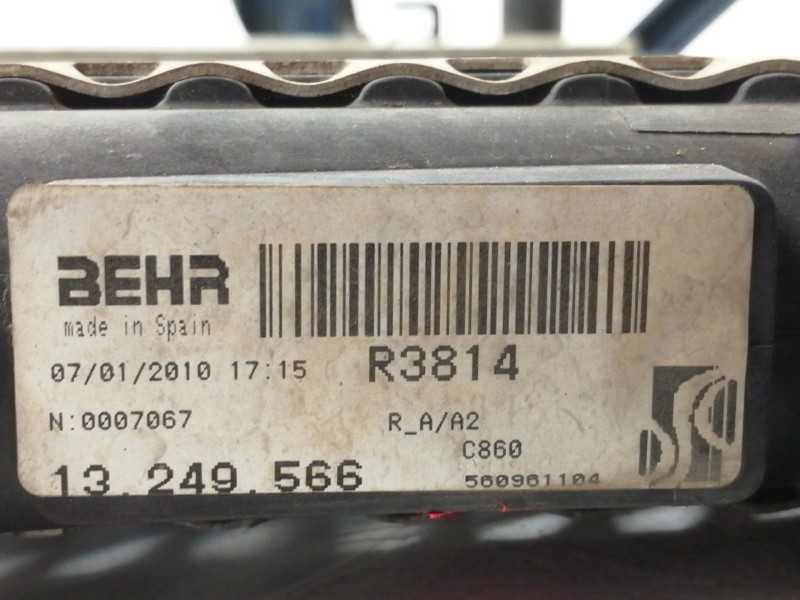 Recambio de radiador agua para opel corsa d selective referencia OEM IAM 13249566 560961104 R3814