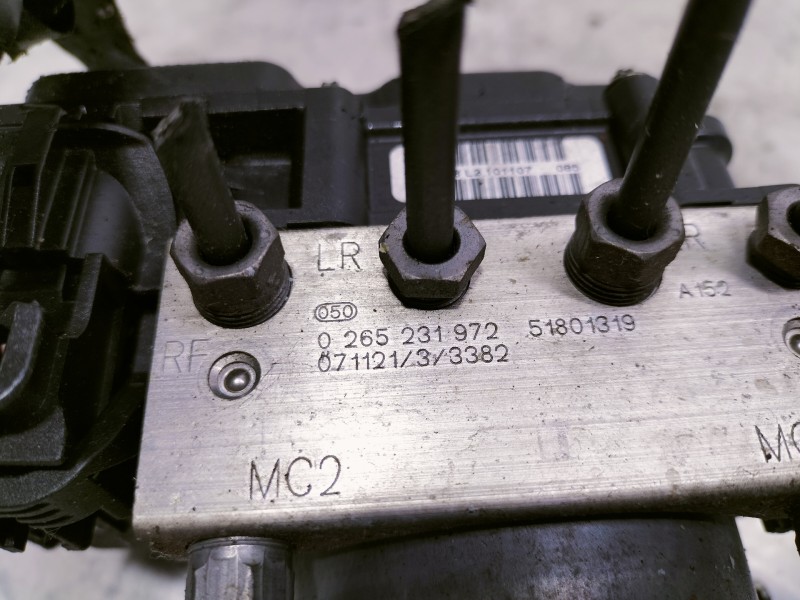 Recambio de abs para fiat nuova 500 (150) pop referencia OEM IAM 51801319 265231972 071121 5508L2 3382 085 101107 0265800648 