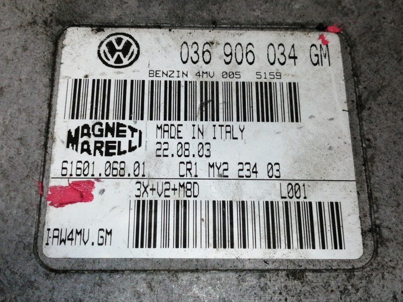 Recambio de centralita motor uce para seat ibiza (6l1) stella referencia OEM IAM 036906034GM  