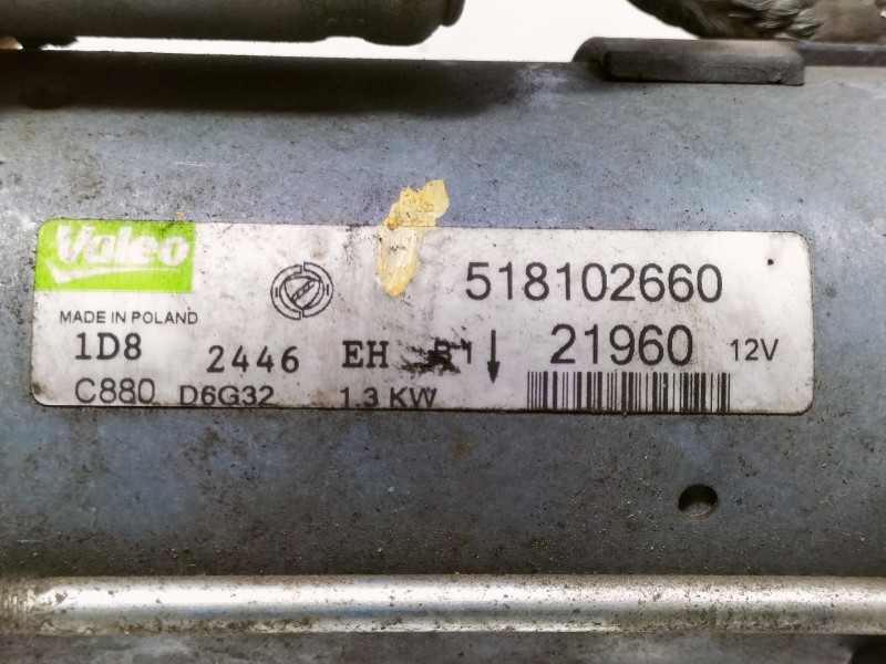 Recambio de motor arranque para fiat 500 cabrio (150) lounge referencia OEM IAM 518102660 46823548 
