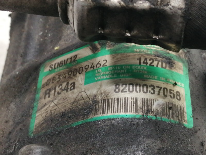 Recambio de compresor aire acondicionado para renault clio ii fase ii (b/cb0) authentique referencia OEM IAM 8200037058 SD6V1214