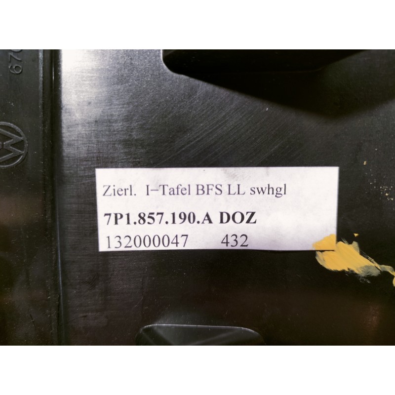 Recambio de moldura para volkswagen touareg (7p5) v6 tdi bluemotion referencia OEM IAM 7P1857190A  MOLDURA DEL SALPICADERO (DOND