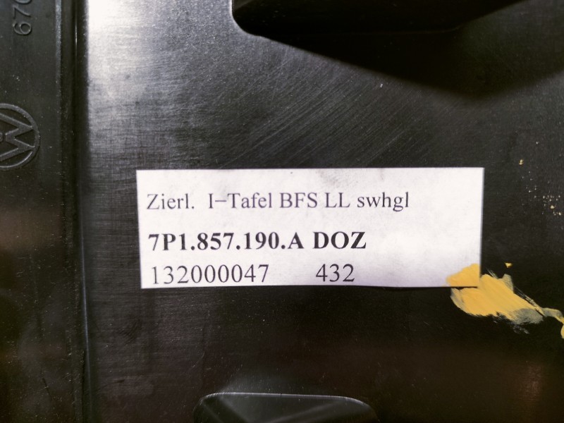 Recambio de moldura para volkswagen touareg (7p5) v6 tdi bluemotion referencia OEM IAM 7P1857190A  MOLDURA DEL SALPICADERO (DOND