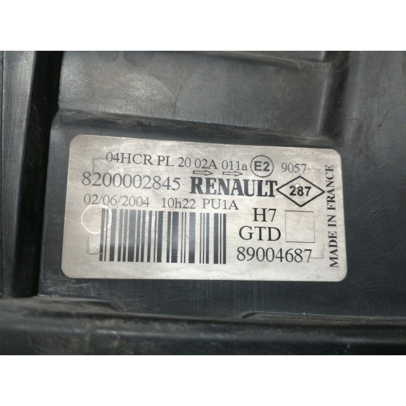 Recambio de faro izquierdo para renault laguna ii (bg0) authentique referencia OEM IAM 8200002845 89004687 