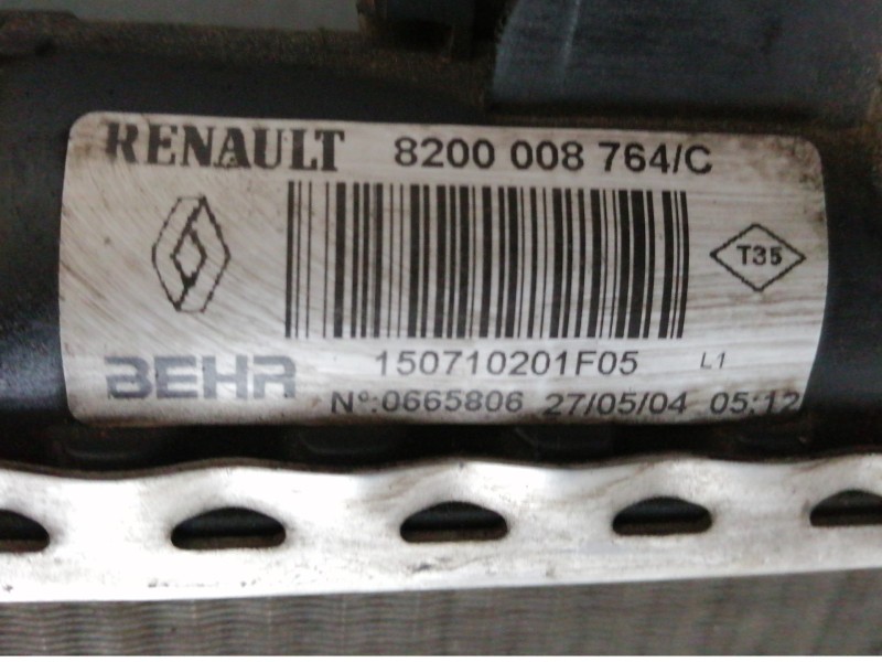 Recambio de radiador agua para renault laguna ii (bg0) authentique referencia OEM IAM 8200008764C 150710201F05 