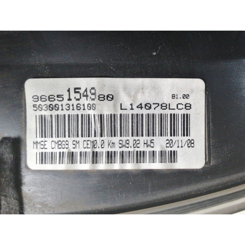 Recambio de cuadro instrumentos para citroën berlingo cuadro x l referencia OEM IAM 9665154980  