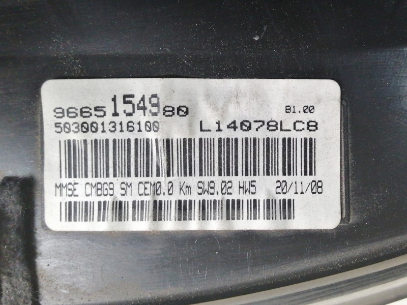 Recambio de cuadro instrumentos para citroën berlingo cuadro x l referencia OEM IAM 9665154980  