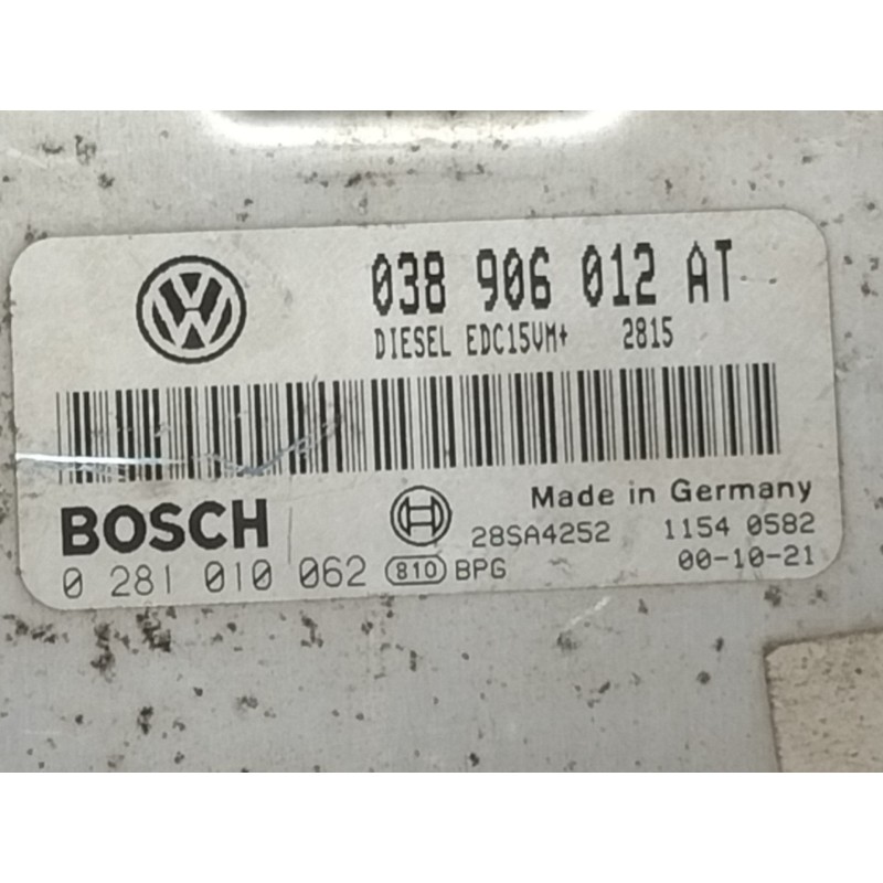 Recambio de centralita motor uce para seat leon (1m1) 1.9 tdi referencia OEM IAM 038906012AT  