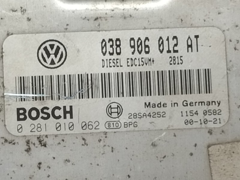 Recambio de centralita motor uce para seat leon (1m1) 1.9 tdi referencia OEM IAM 038906012AT  