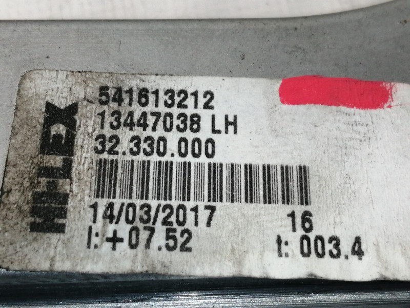 Recambio de elevalunas delantero izquierdo para opel corsa e business referencia OEM IAM 13447038LH  