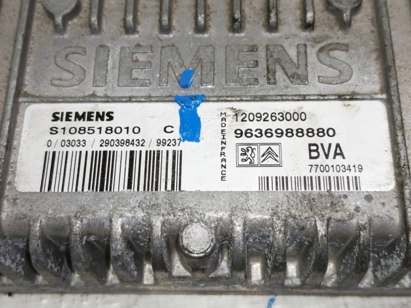 Recambio de centralita cambio automatico para peugeot 206 berlina xt referencia OEM IAM 9636988880 1209263000 / 7700103419 S1085