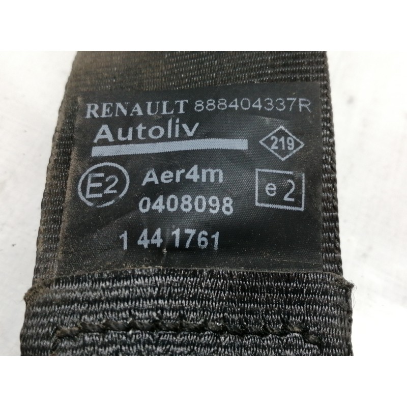 Recambio de cinturon seguridad trasero derecho para renault laguna iii bt3s referencia OEM IAM 888404337R 6040724 5 PUERTAS