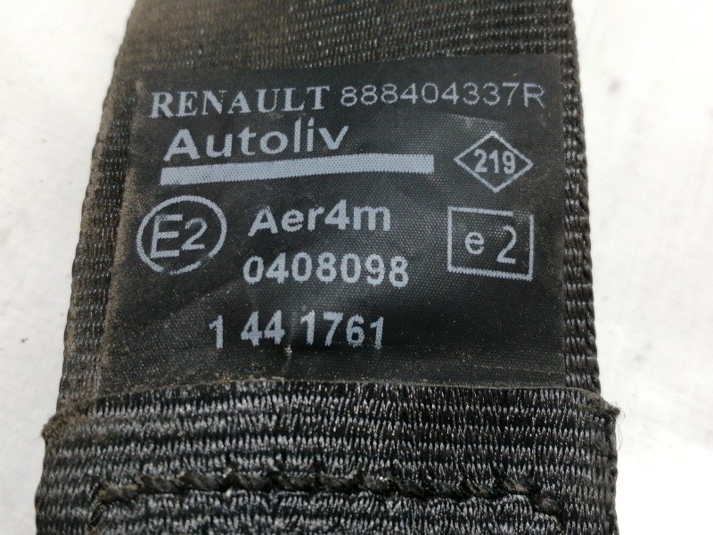 Recambio de cinturon seguridad trasero derecho para renault laguna iii bt3s referencia OEM IAM 888404337R 6040724 5 PUERTAS