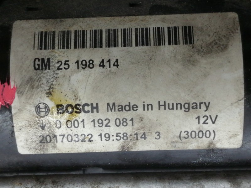 Recambio de motor arranque para opel corsa e business referencia OEM IAM 0001192081  