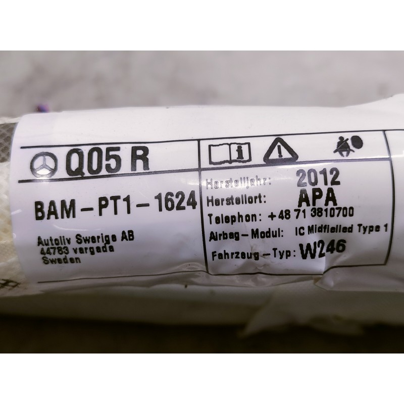 Recambio de airbag cortina delantero derecho para mercedes-benz clase b (w246) b 180 cdi be (246.200) referencia OEM IAM BAMPT11