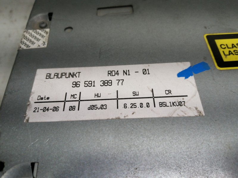 Recambio de sistema audio / radio cd para citroën c4 berlina lx referencia OEM IAM 9659138977 7645137392 BP513766930836 