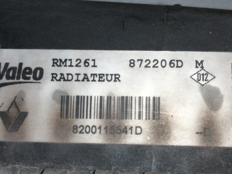 Recambio de radiador agua para renault scenic ii authentique referencia OEM IAM 8200115541D 872206D 