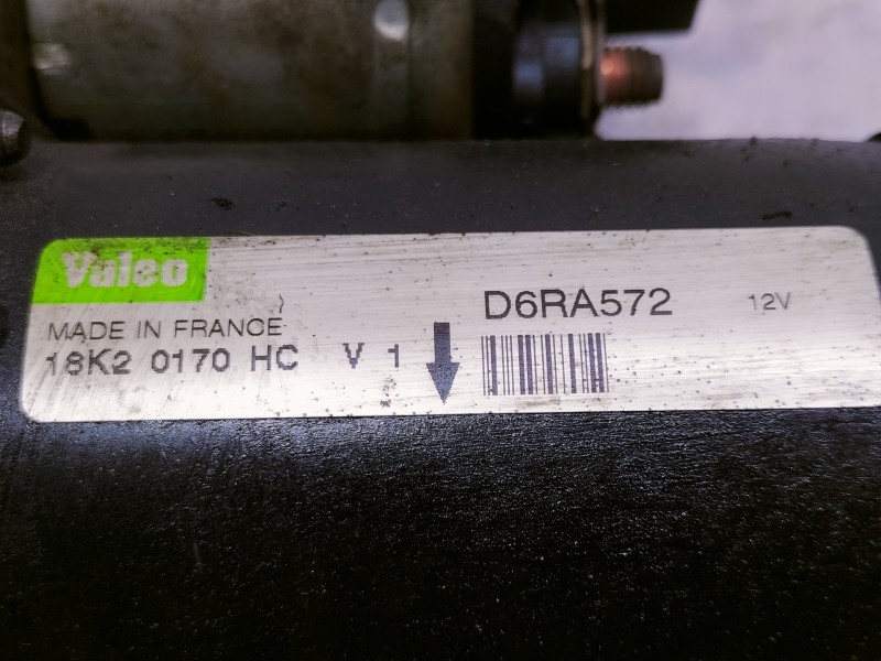 Recambio de motor arranque para peugeot 206 berlina 1.6 16v cat referencia OEM IAM D6RA572 5802C9 