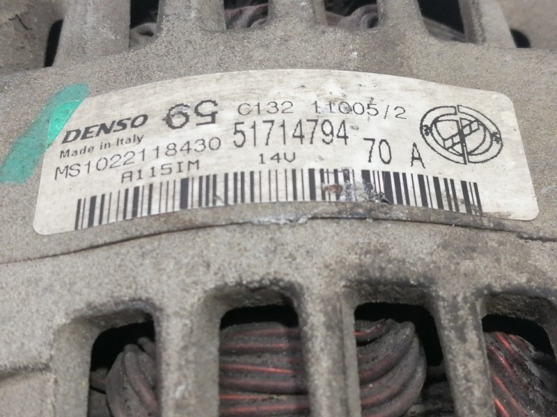 Recambio de alternador para fiat punto berlina (188) 1.2 8v active referencia OEM IAM MS1022118430 51714794 A115IM