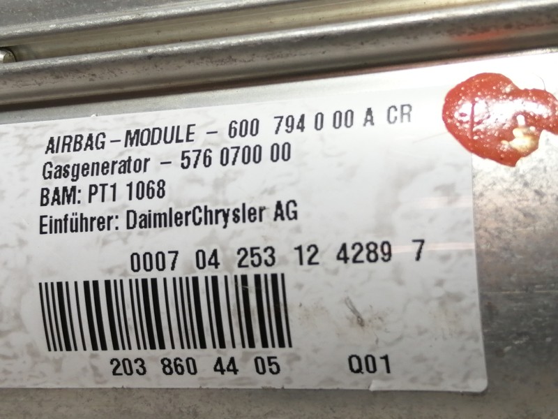 Recambio de airbag delantero derecho para mercedes-benz clase c (w203) sportcoupe c 220 cdi (la) (203.708) referencia OEM IAM 60