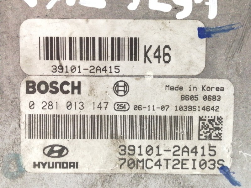 Recambio de centralita motor uce para hyundai accent (mc) gl crdi referencia OEM IAM 0281013147  