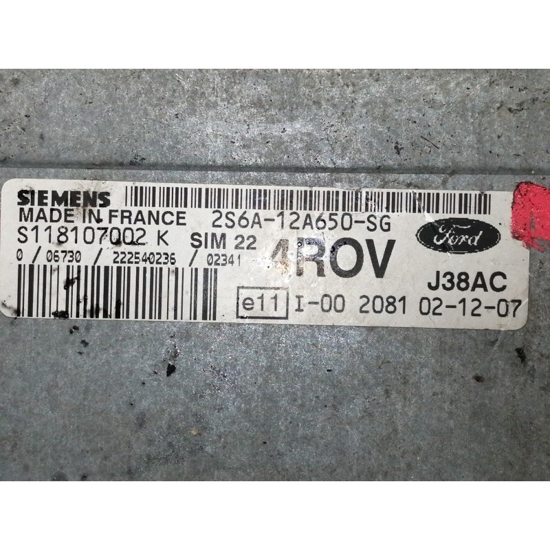 Recambio de centralita motor uce para ford fiesta (cbk) ghia referencia OEM IAM 2S6A12A650SG  