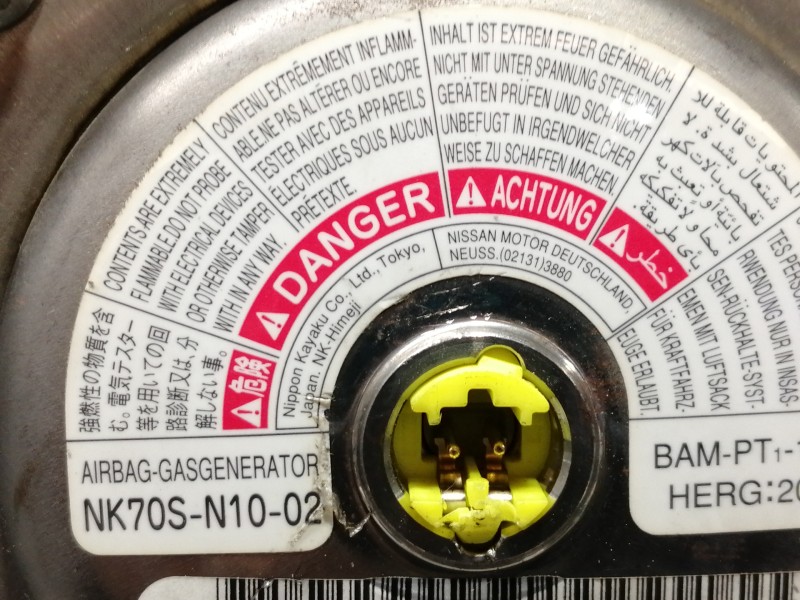 Recambio de airbag delantero izquierdo para nissan x-trail (t31) se referencia OEM IAM NK70SN1002  