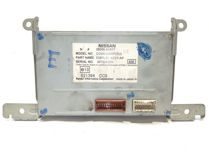 Recambio de pantalla multifuncion para nissan primera berlina (p12) acenta referencia OEM IAM 28090AV617 CC5W4000P 