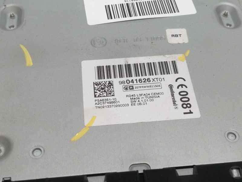 Recambio de sistema audio / radio cd para citroën berlingo station wagon sx multispace referencia OEM IAM 98041626XT  