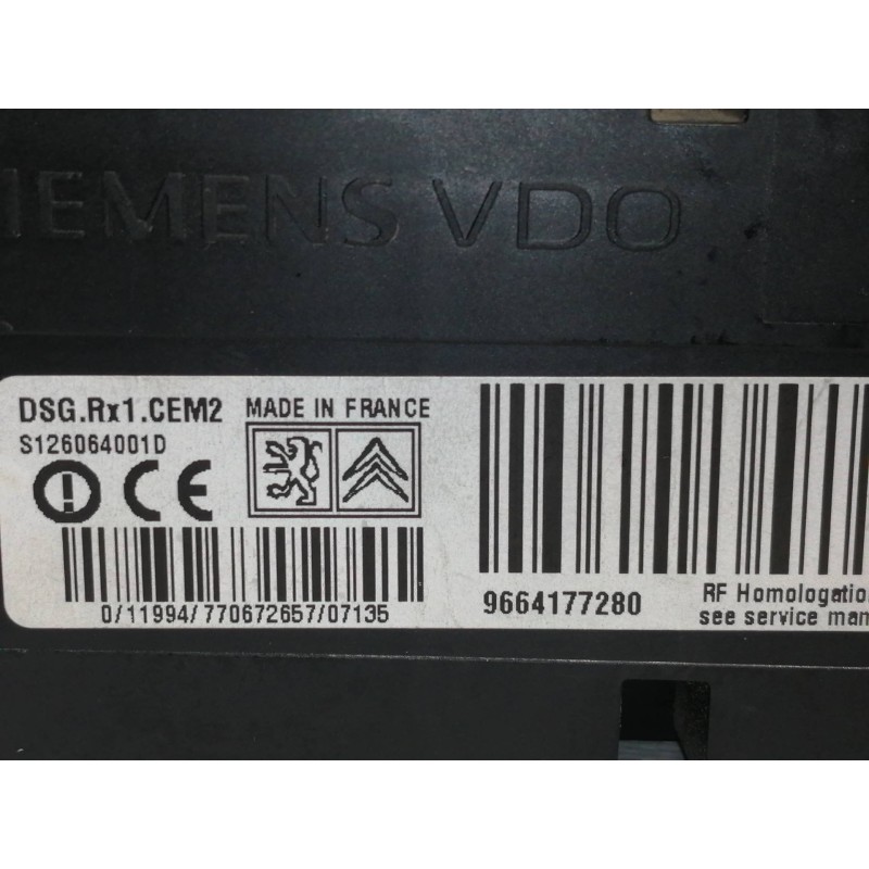 Recambio de modulo electronico para peugeot 207 gt referencia OEM IAM 9664177280 S126064001D 