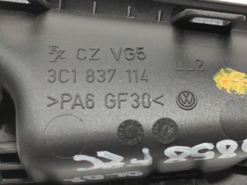 Recambio de maneta interior delantera derecha para volkswagen passat berlina (3c2) trendline referencia OEM IAM 3C1837114  