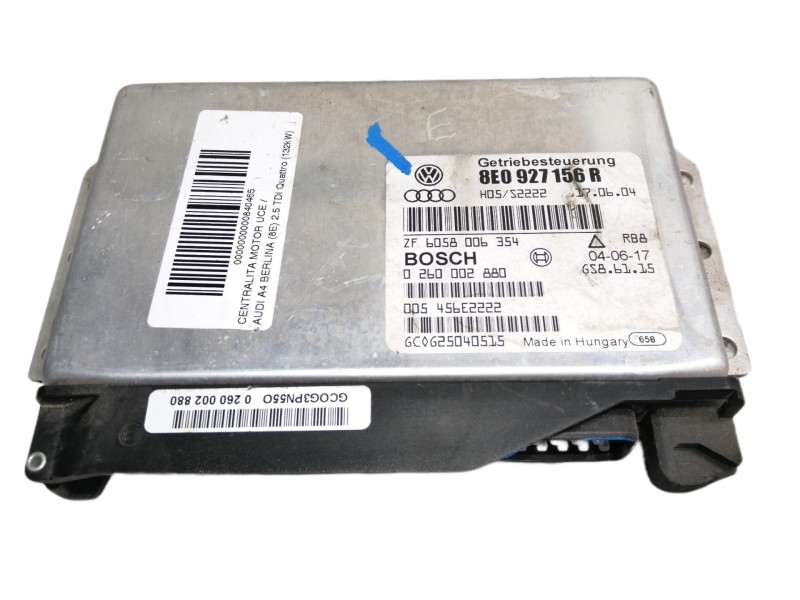 Recambio de centralita cambio automatico para audi a4 berlina (8e) 2.5 tdi quattro (132kw) referencia OEM IAM 8E0927156R 0260002