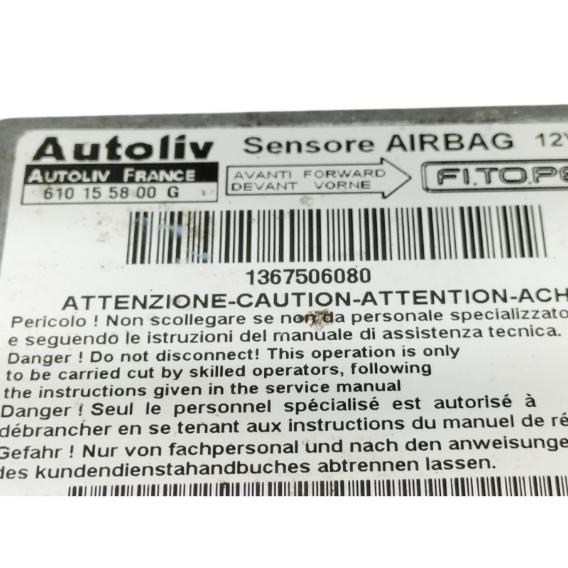 Recambio de centralita airbag para fiat fiorino sx furg. referencia OEM IAM 610155800G  