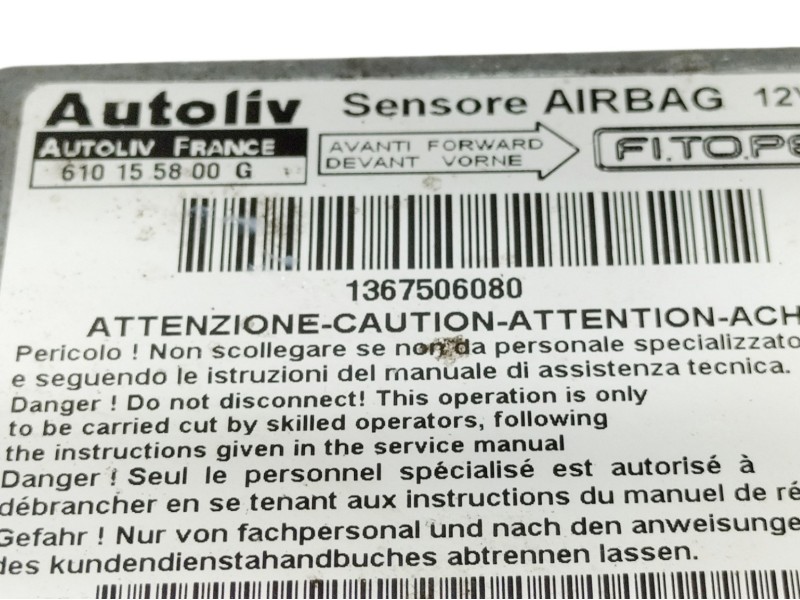 Recambio de centralita airbag para fiat fiorino sx furg. referencia OEM IAM 610155800G  