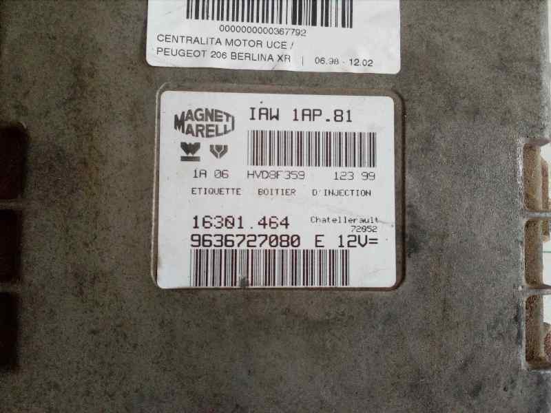 Recambio de centralita motor uce para peugeot 206 berlina xr referencia OEM IAM 9636727080  