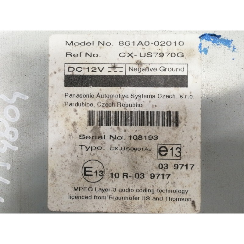 Recambio de modulo electronico para toyota auris ts referencia OEM IAM 861A002010 CXUS7970G CXUS0861AJ