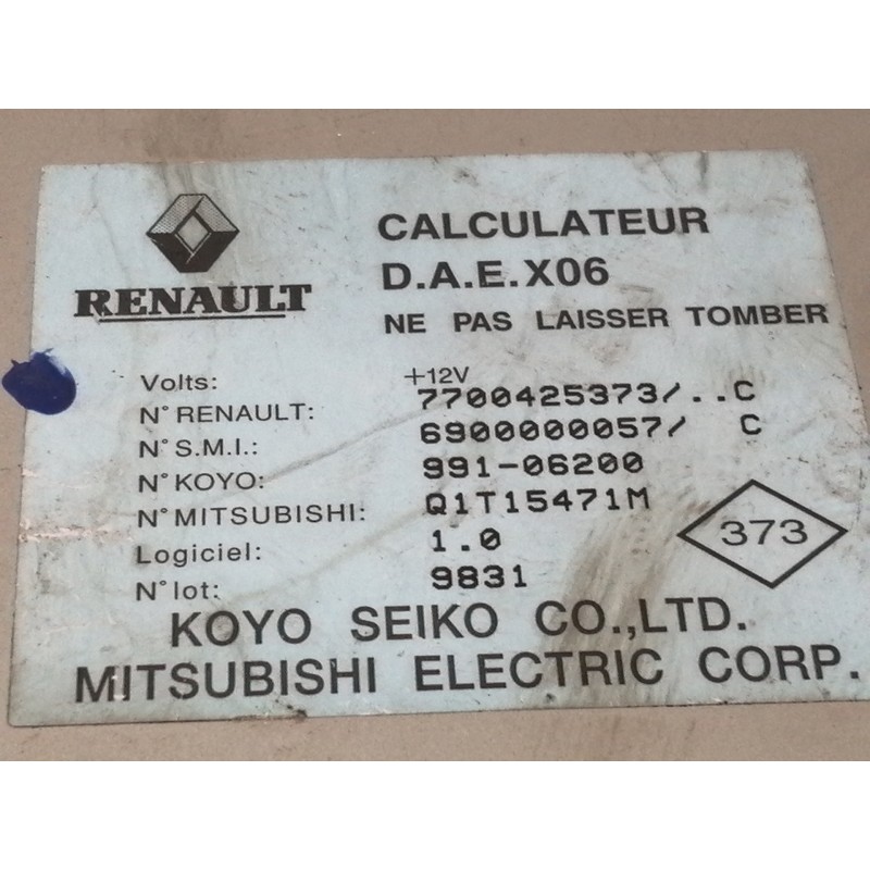 Recambio de centralita direccion para renault twingo (co6) 1.2 alize referencia OEM IAM 7700425373  