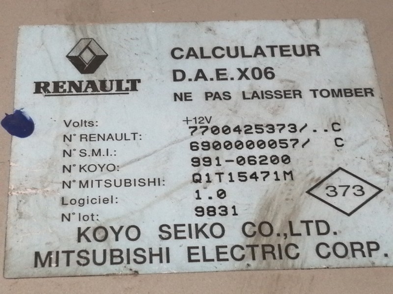 Recambio de centralita direccion para renault twingo (co6) 1.2 alize referencia OEM IAM 7700425373  