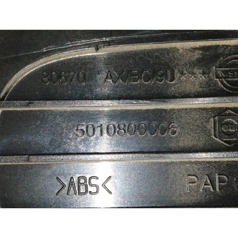 Recambio de maneta interior trasera derecha para nissan note (e11e) acenta referencia OEM IAM 5010800006 80670AXBC9U 