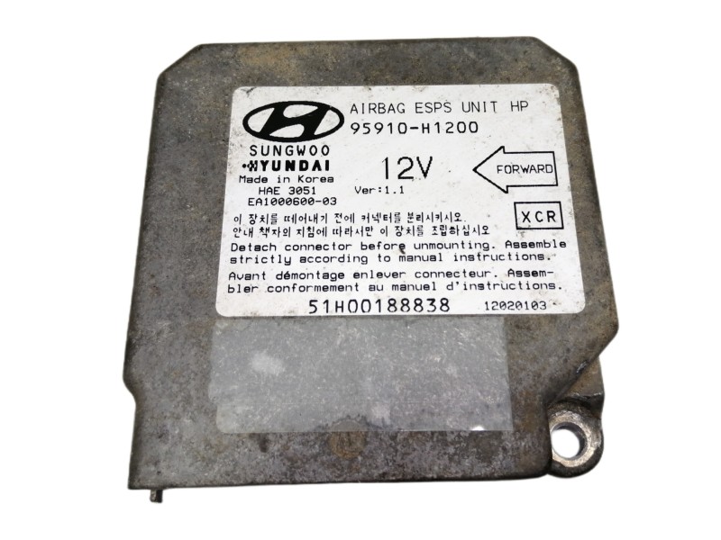 Recambio de centralita airbag para hyundai terracan (hp) 2.9 crdi gls referencia OEM IAM 95910H1200 51H00188838 