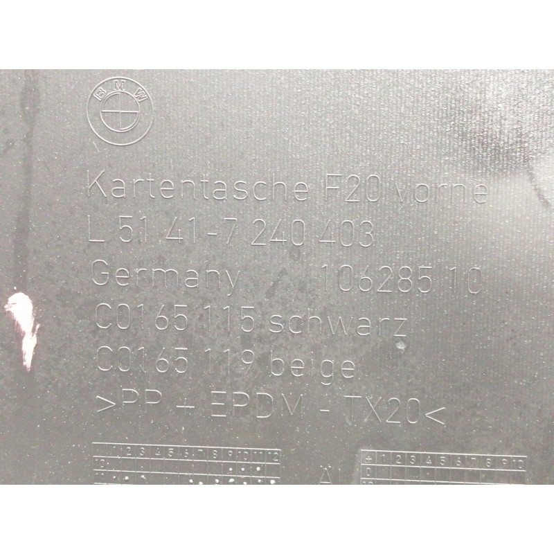 Recambio de guarnecido puerta delantera izquierda para bmw serie 1 lim. (f20) 116d referencia OEM IAM L51417240403  