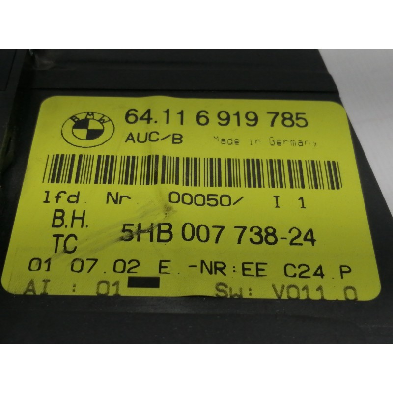 Recambio de mando calefaccion / aire acondicionado para bmw serie 3 coupe (e46) 2.2 24v cat referencia OEM IAM 64116919785 5HB00