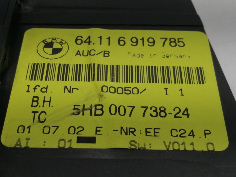 Recambio de mando calefaccion / aire acondicionado para bmw serie 3 coupe (e46) 2.2 24v cat referencia OEM IAM 64116919785 5HB00