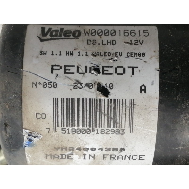 Recambio de motor limpia delantero para peugeot rcz basis referencia OEM IAM W000016615 YM24004380 